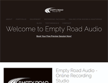 Tablet Screenshot of emptyroadaudio.com